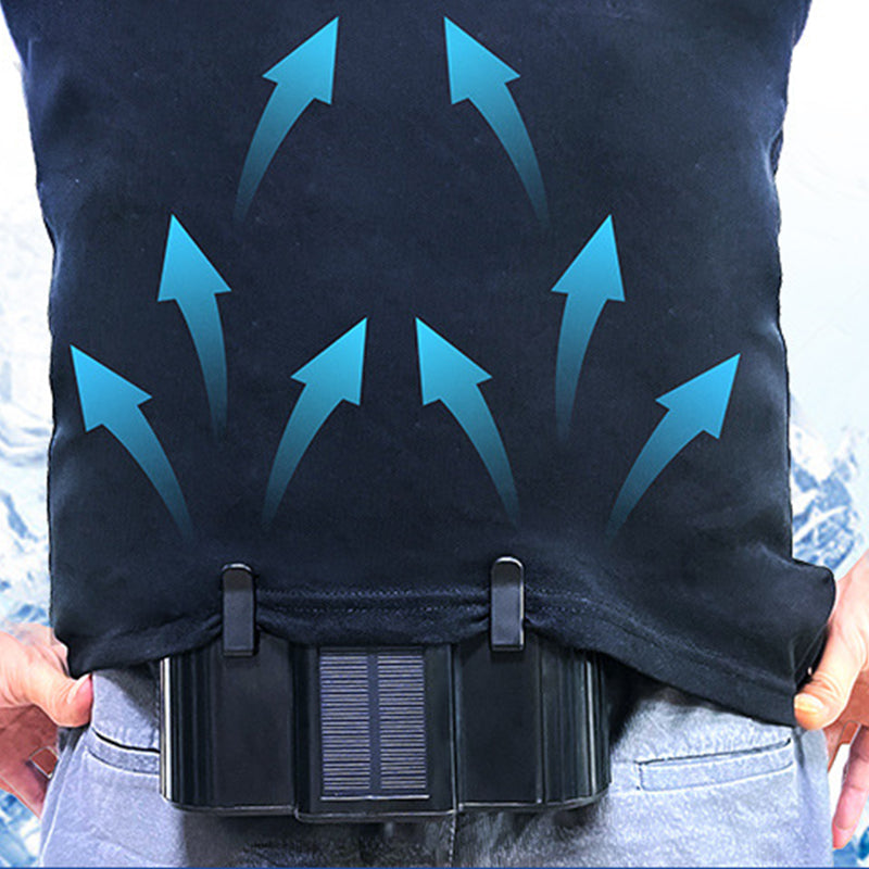 Solar-Powered Waist Fan