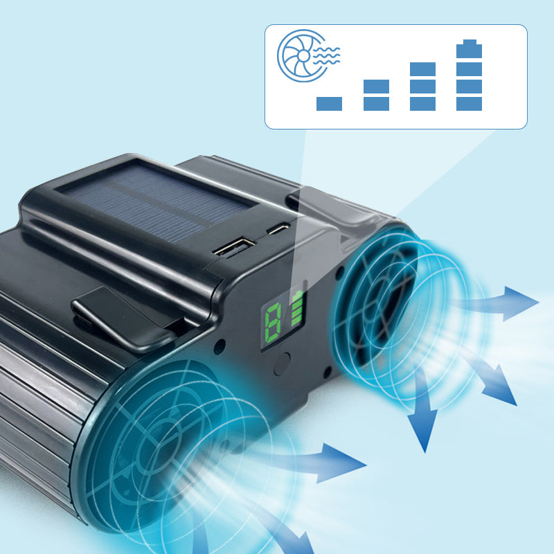 Solar-Powered Waist Fan
