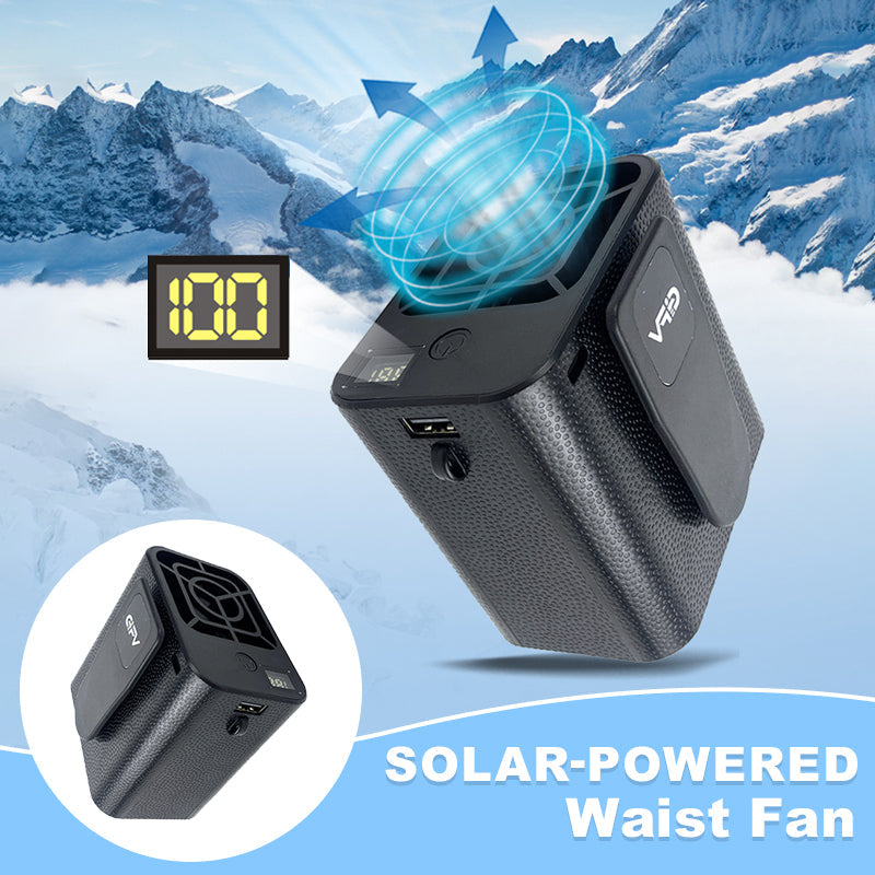 Solar-Powered Waist Fan
