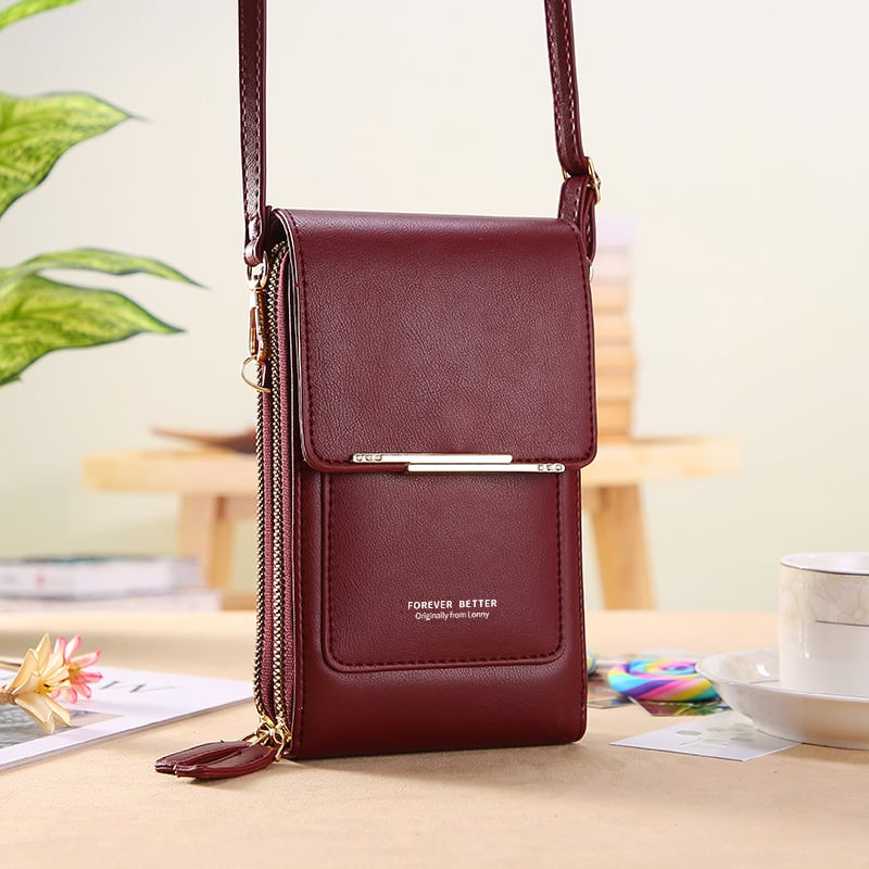 👜 📱 Simple and elegant women's touchscreen crossbody phone wallet