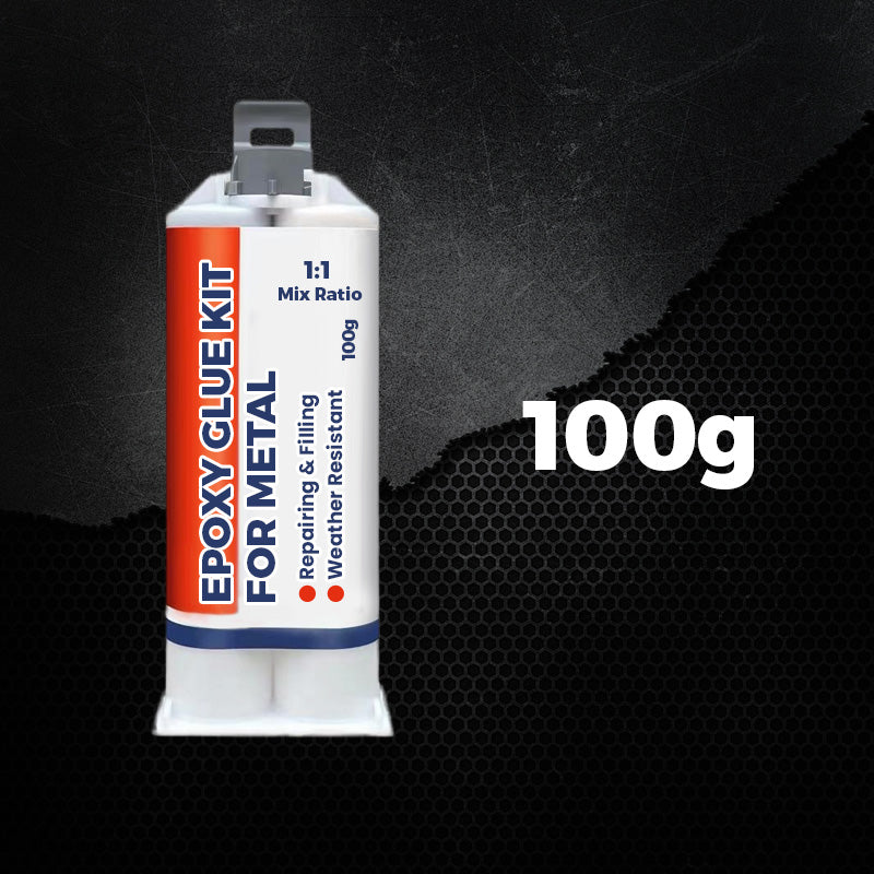 Heat Resistant Waterproof Metal Repair Glue Epoxy Glue Kit for Metal(Free Pusher + Scraper)