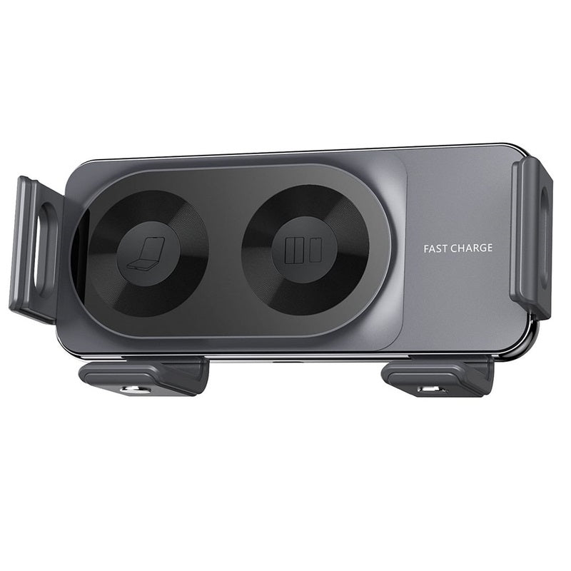 Dual Coil Wireless Car Charger Phone Mount