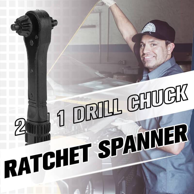 🔥2025 Hot Sale🔥 2 in 1 Drill Chuck Ratchet Spanner