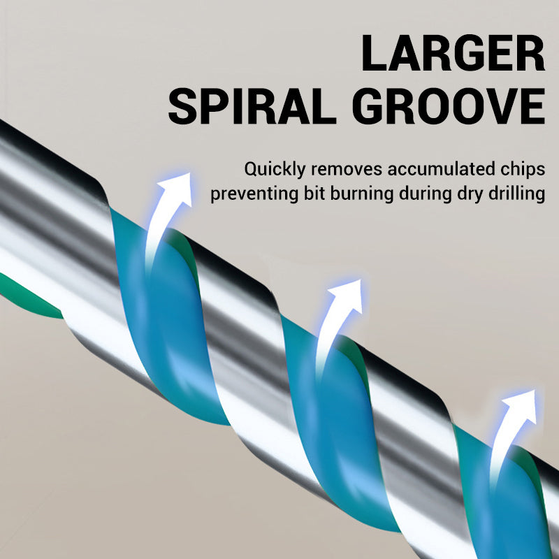 ✨LAST DAY SALE 50% OFF✨Greene® 4PCS Premium 4-Flute Serrated Edge Drill Bit Set