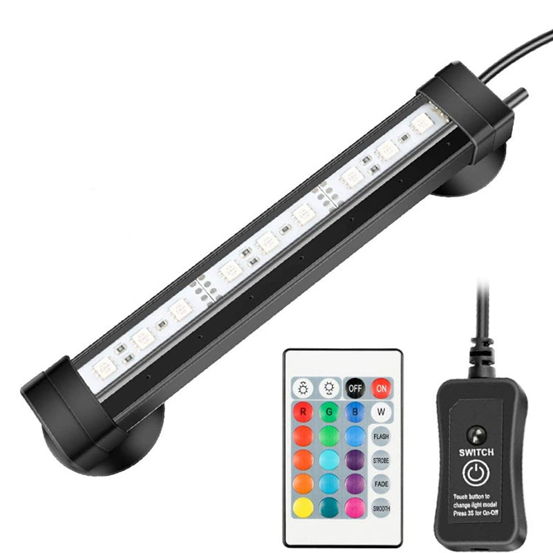 Waterproof RGB Fish Tank Lamp with Remote