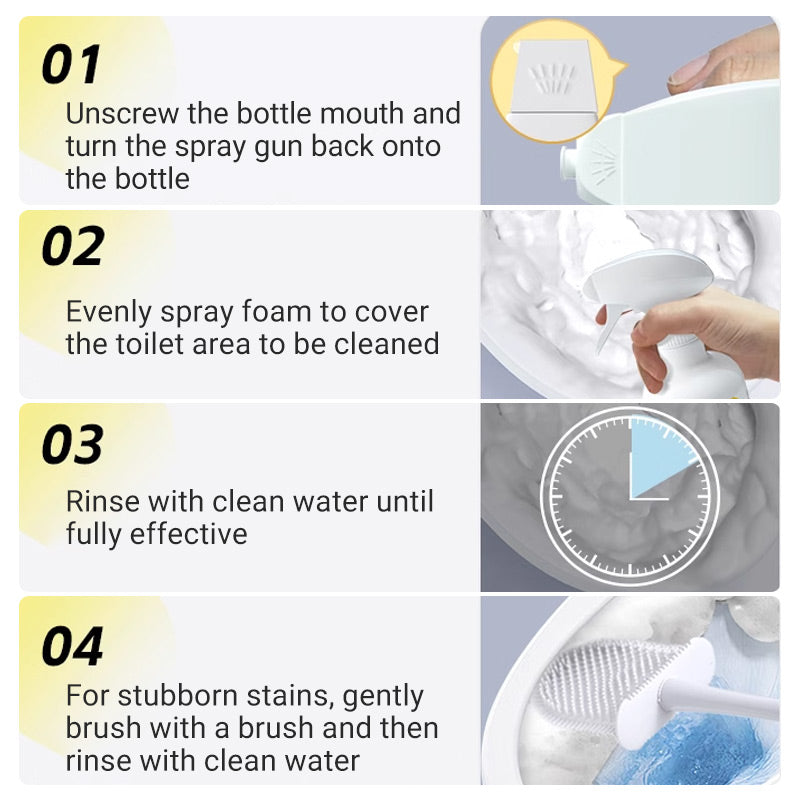 Quick-Acting Powerful Toilet Cleaning Foam