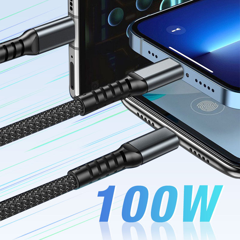 š„2025 Hot Saleš„Transparent Luminous 3-in-1 Super Fast Charging Cable