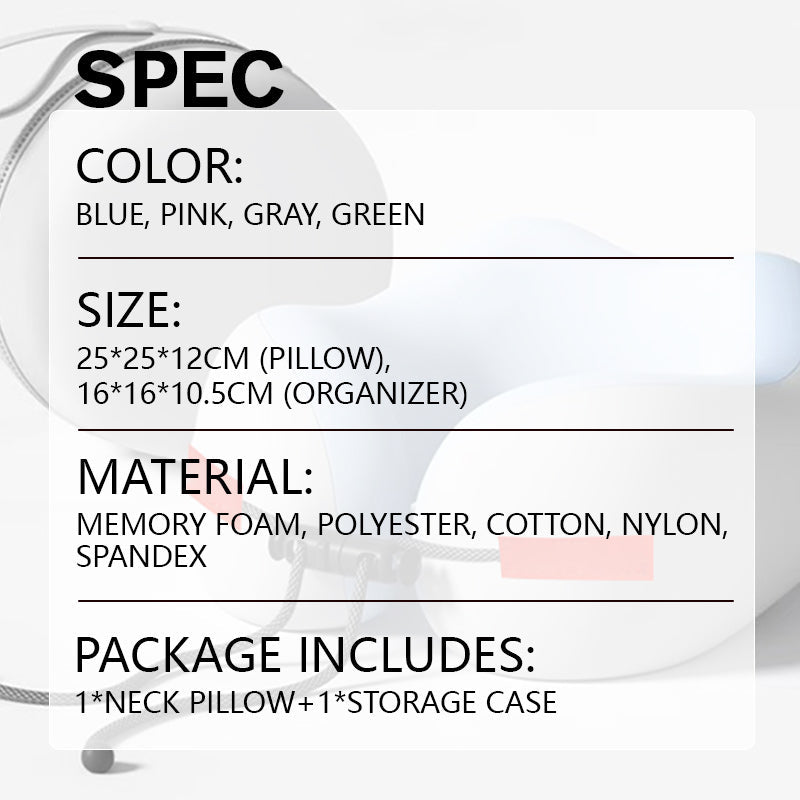 🎉2025 New Products Hot Sale - 50% OFF✨Memory Foam U-Shaped Travel Neck Pillow💤