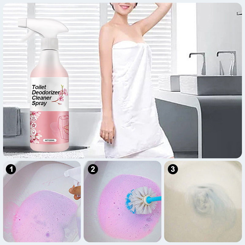🚽 Toilet Deodorizer Cleaner Spray – Sparkle in Seconds, Fresh All Day! ✨💧 Strong decontamination + lasting fragrance – your toilet’s new best friend. 🌸💪