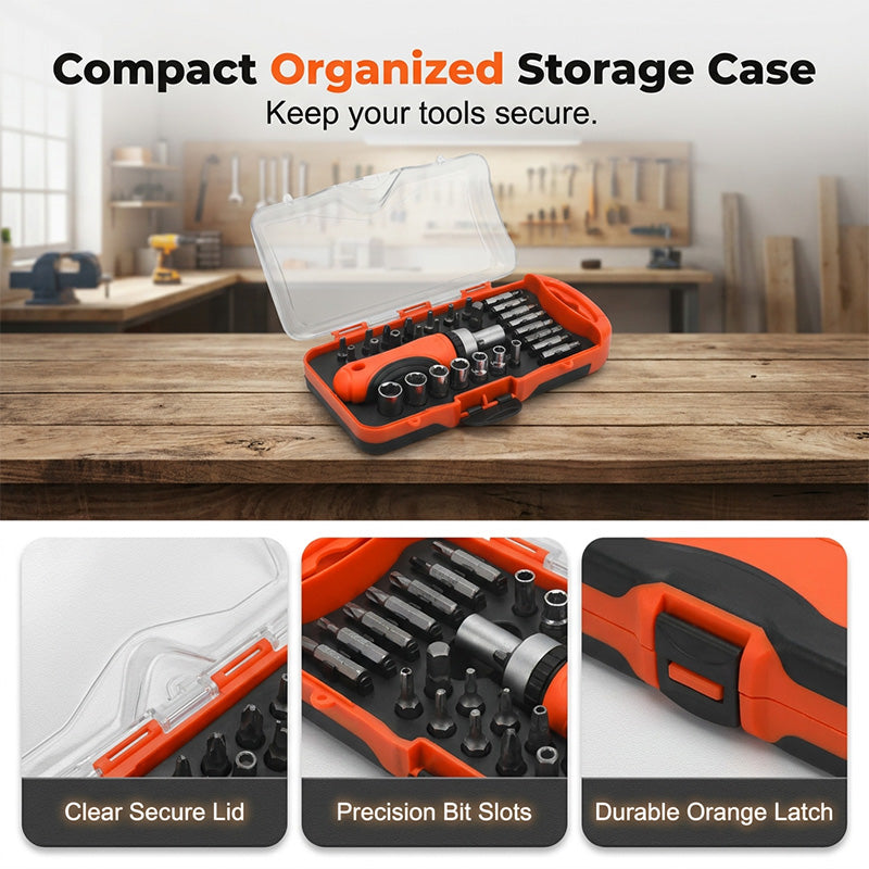 Multi-Purpose Ratchet Screwdriver and Socket Set