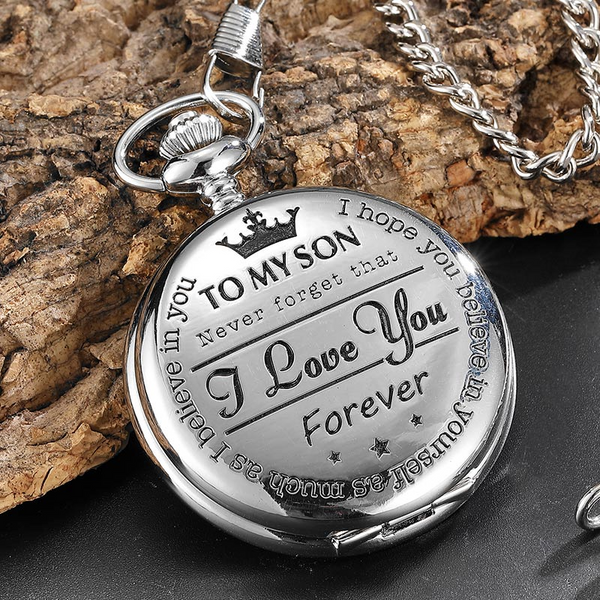 🎅49% off before Christmas 🥳2023 To My Son Quartz Pocket Chain Watch⌚