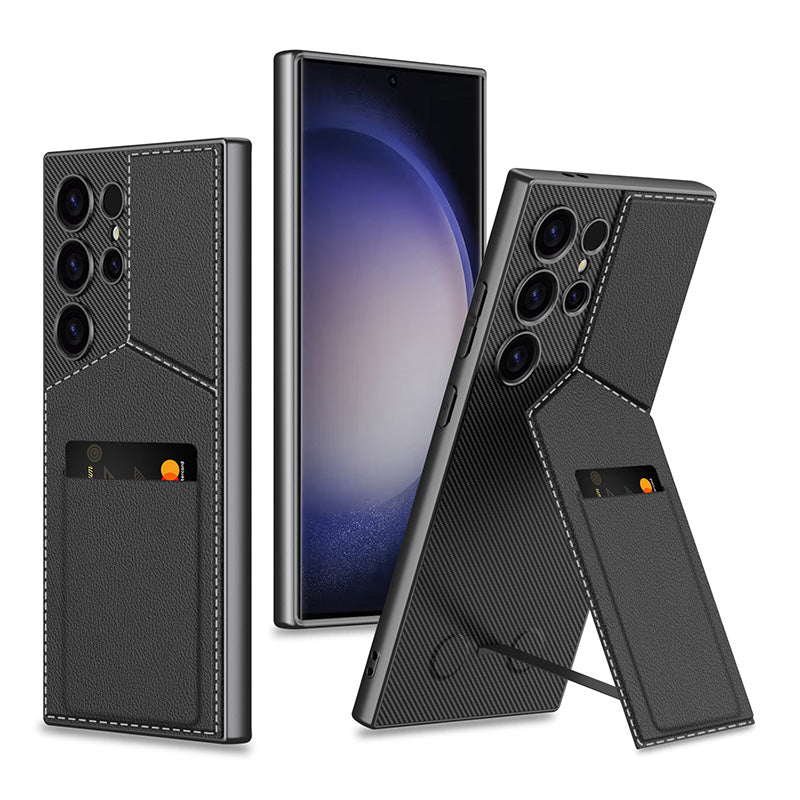 Slim Synthetic Leather Magnetic Case for Samsung S23/ S24 Ultra