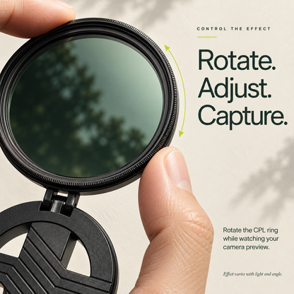 CPL Optical Resin kit LB20335223C01: rotate the CPL ring to adjust polarization.