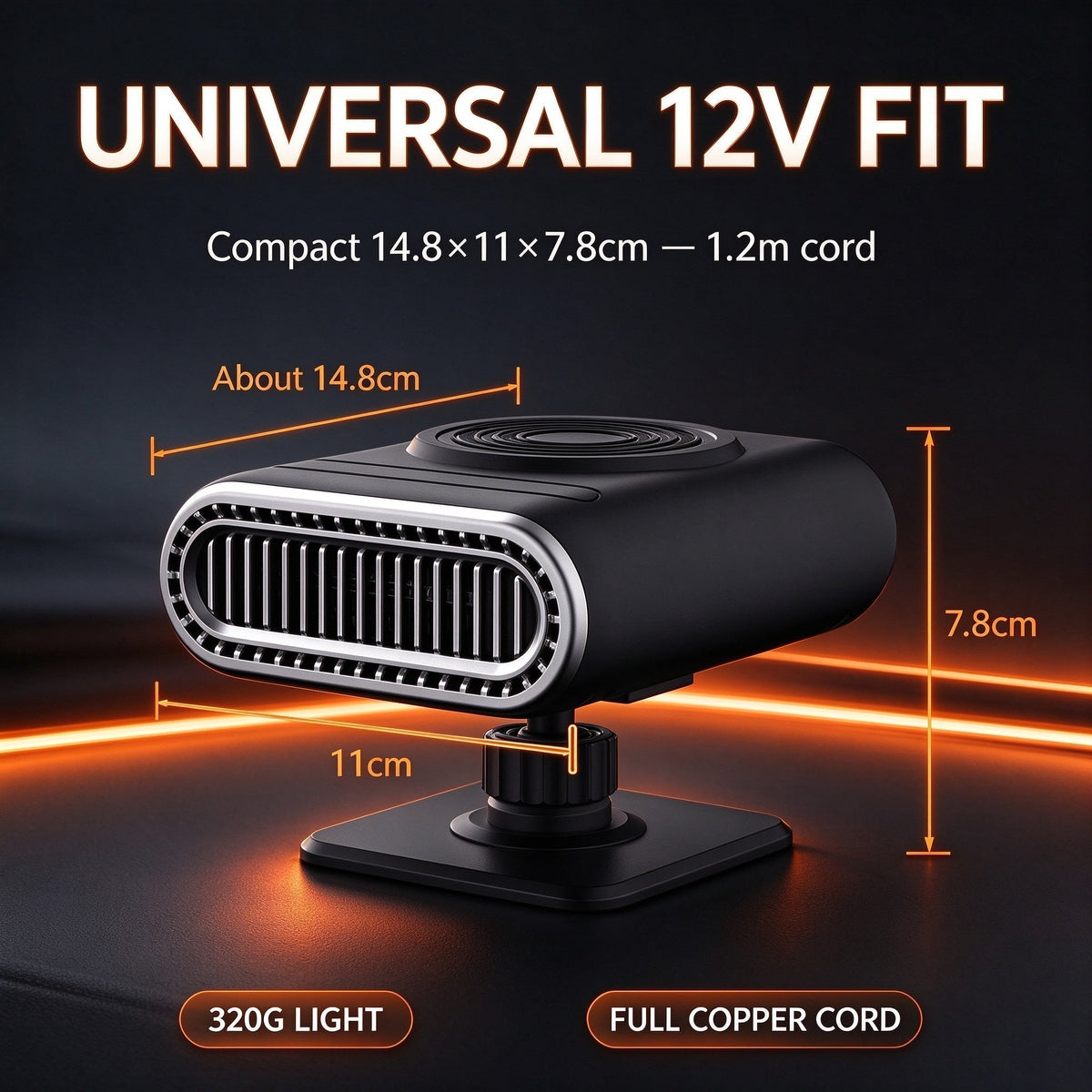 2-in-1 Portable Car Heater and Windshield Defroster
