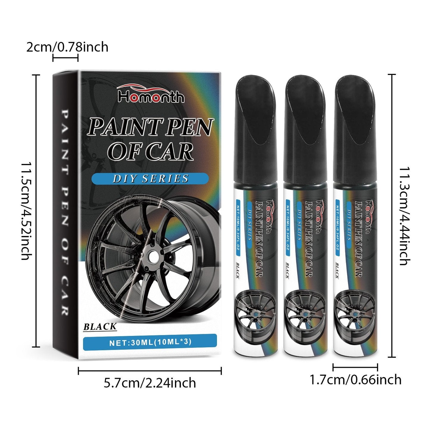 🚗Black Wheel Scratch Repair Pen – Fix Scuffs, Scratches & Paint Chips on Car Rims