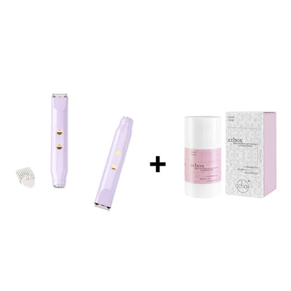 ✨🪒Electric Shaver and Razor Rechargeable 2-in-1 Body and Facial Epilator, Dual Heads for Painless Trimming of Pubic Hair, Face, Underarms and Legs, IPX7 Waterproof