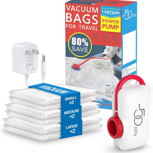 🎁 Hot Sale 39% OFF 🔥6-Pack USB Electric Vacuum Compression Bags – Save Space, Travel Light!