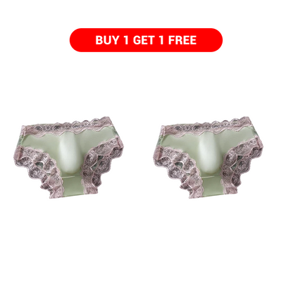 Men's sexy lace briefs with 3D breathable pouch