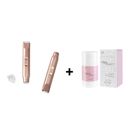 ✨🪒Electric Shaver and Razor Rechargeable 2-in-1 Body and Facial Epilator, Dual Heads for Painless Trimming of Pubic Hair, Face, Underarms and Legs, IPX7 Waterproof