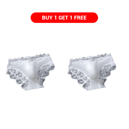 Men's sexy lace briefs with 3D breathable pouch