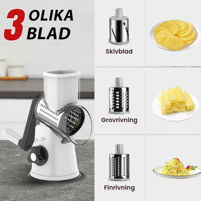 🥕 Slimited time at half the price-3 in 1 rotating cheese grinder vegetable runner