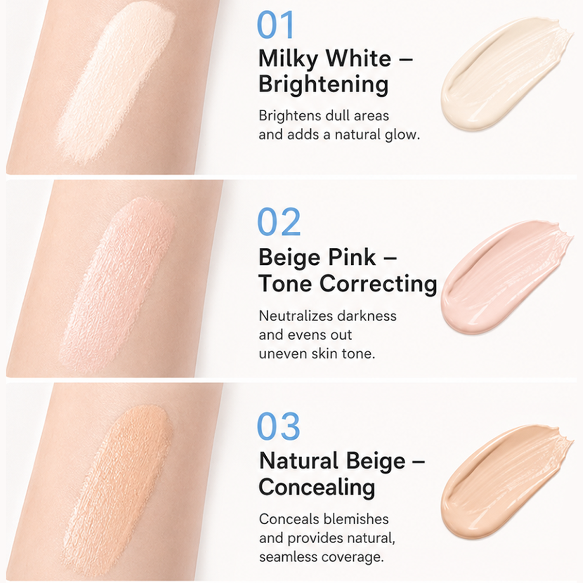 Multipurpose Concealer & Foundation – Flawless Coverage, 24H Long-Lasting & Hydrating