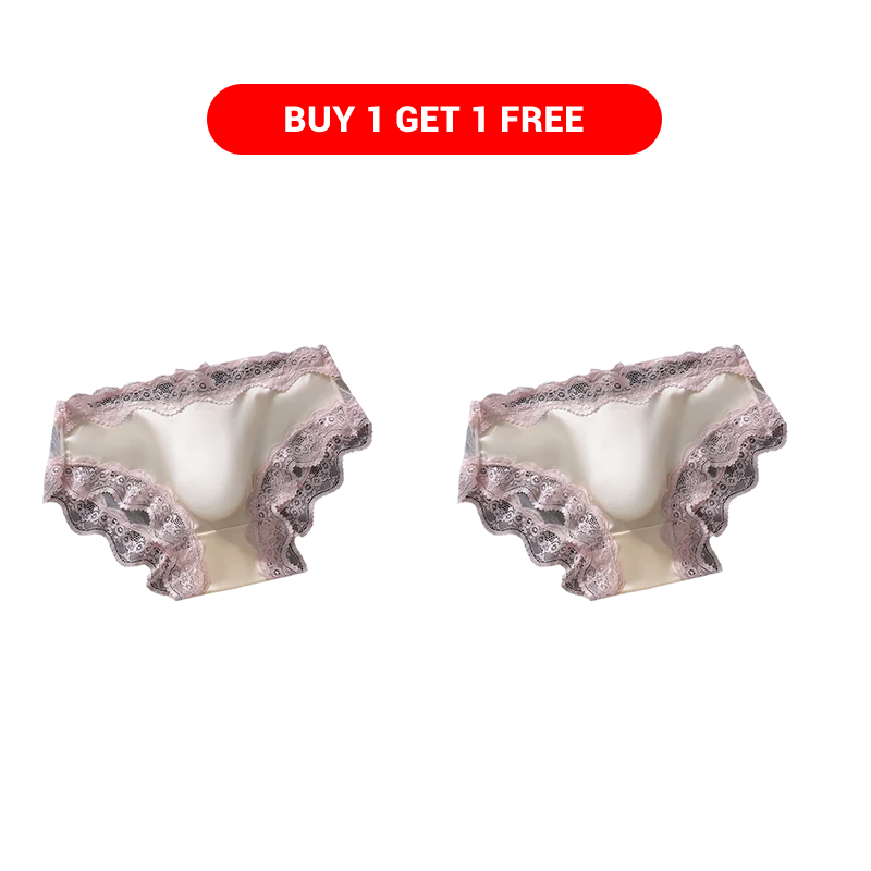 Men's sexy lace briefs with 3D breathable pouch
