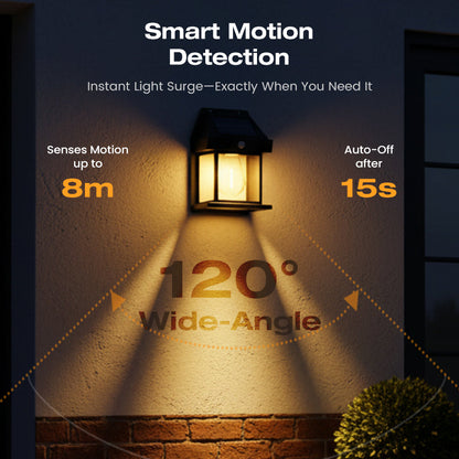 💡SOLAR WALL LIGHT - Motion Sensor & Weatherproof