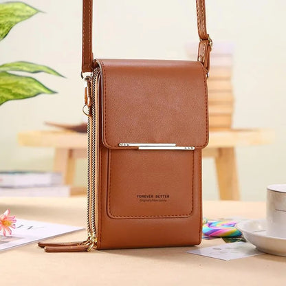👜 📱 Simple and elegant women's touchscreen crossbody phone wallet