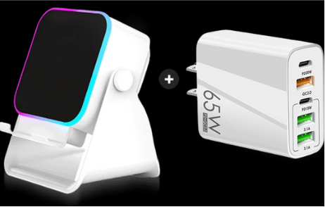 5-in-1 wireless Bluetooth speaker with induction function and adjustable cell phone holder