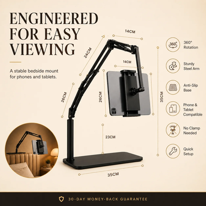 🔖 LIMITED-TIME 50% OFF! ⚡Hidden Bedside Retractable Phone & Tablet Holder