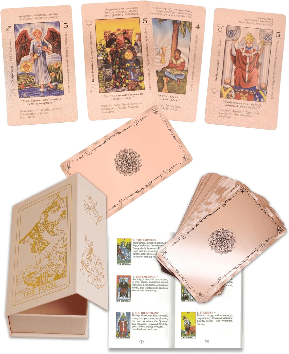 🔮 60% OFF NOW! ✨ Witchy Cauldron Tarot Card Set – Rose Gold Accents, Complete Guide Book & Velvet Pouch 🎴📖