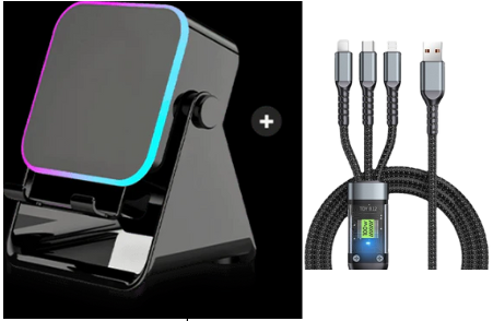 5-in-1 wireless Bluetooth speaker with induction function and adjustable cell phone holder
