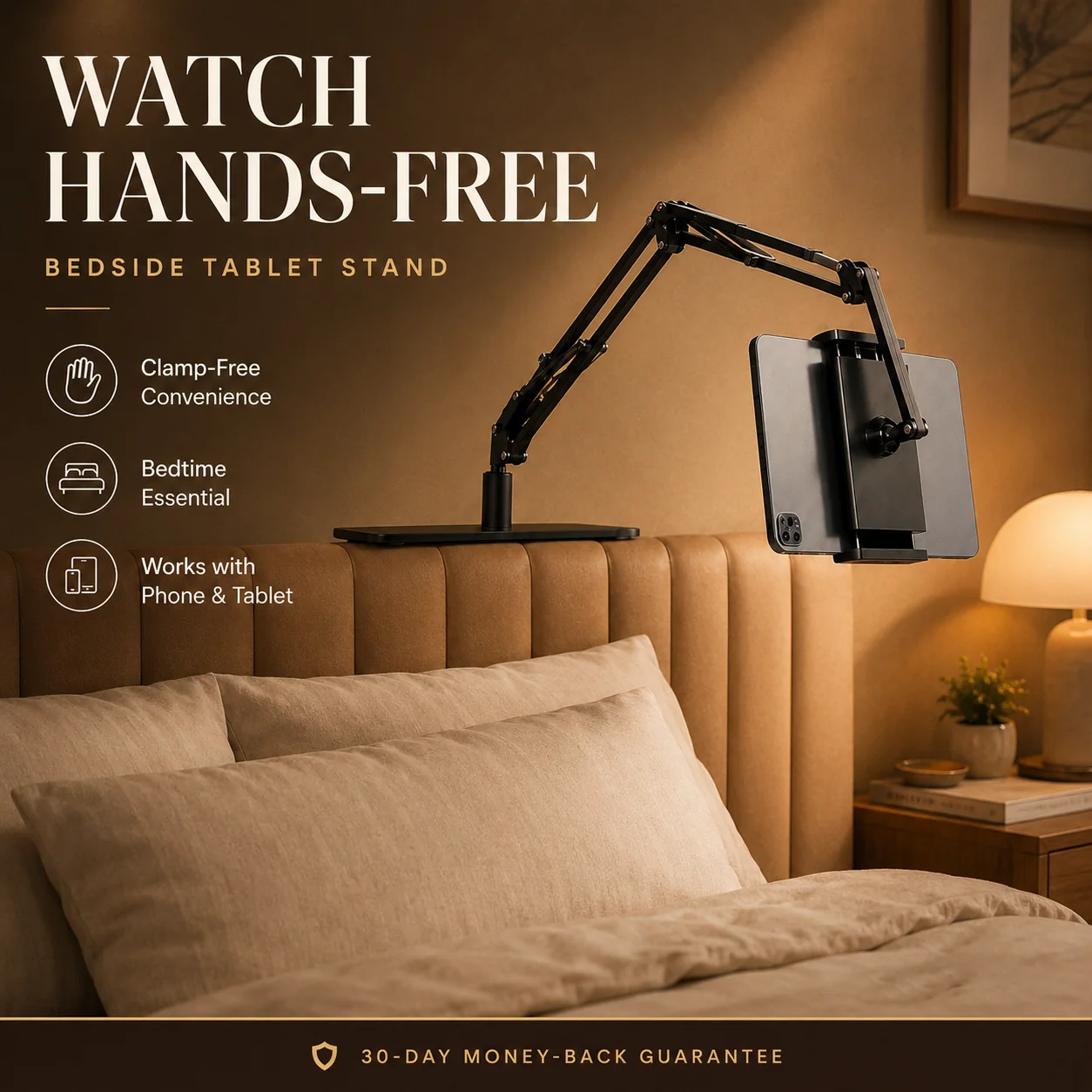 🔖 LIMITED-TIME 50% OFF! ⚡Hidden Bedside Retractable Phone & Tablet Holder