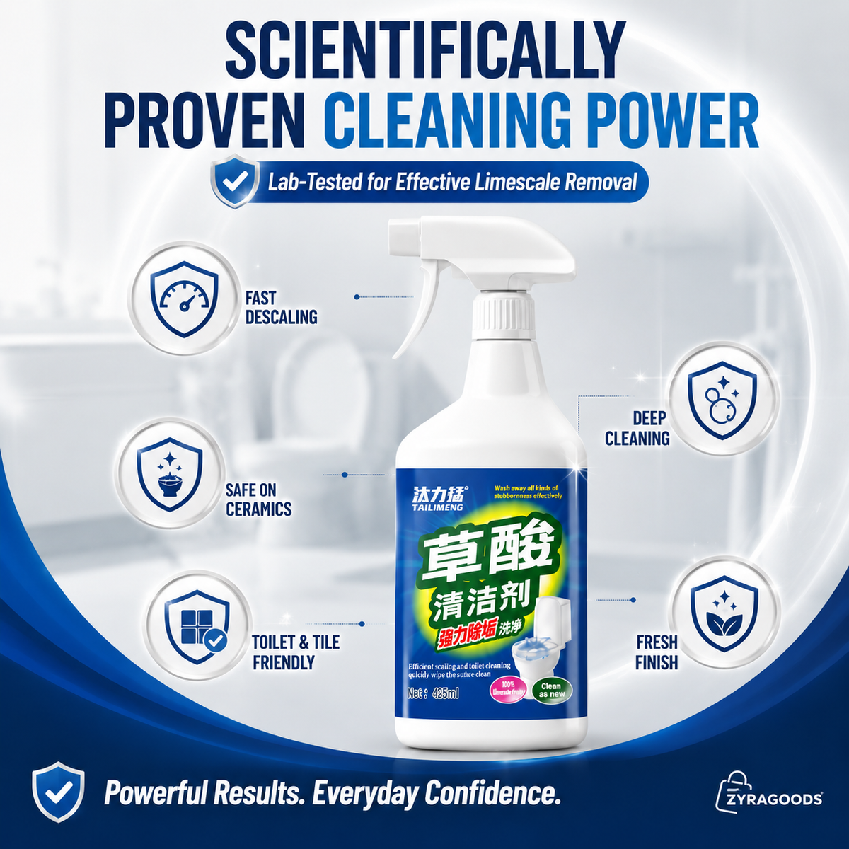 Multi-Function Bathroom Limescale Cleaning Spray