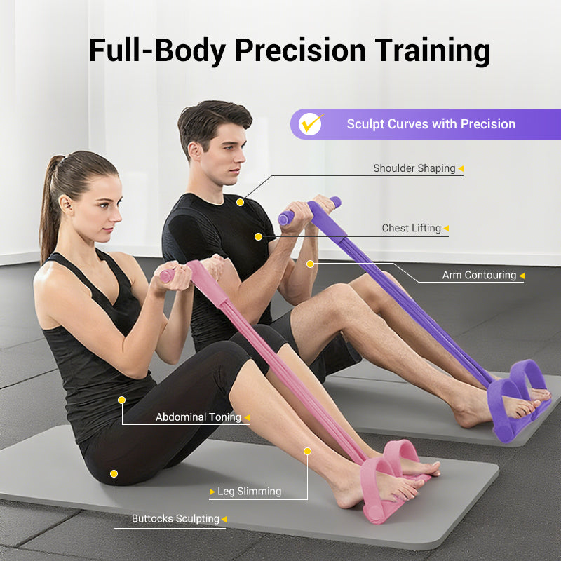 💎💪Multifunction Pedal Resistance Band, Elastic Pull Rope Fitness, Full-Body Workout at Home Gym, Exercise Sit-up, Yoga, Abdominal Training Summervibes