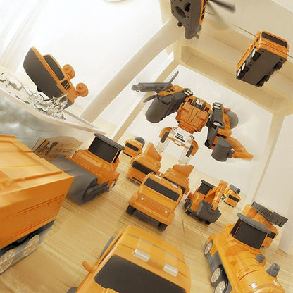 🔥🎁Magnetic Transform Engineering Car Assembled Toys