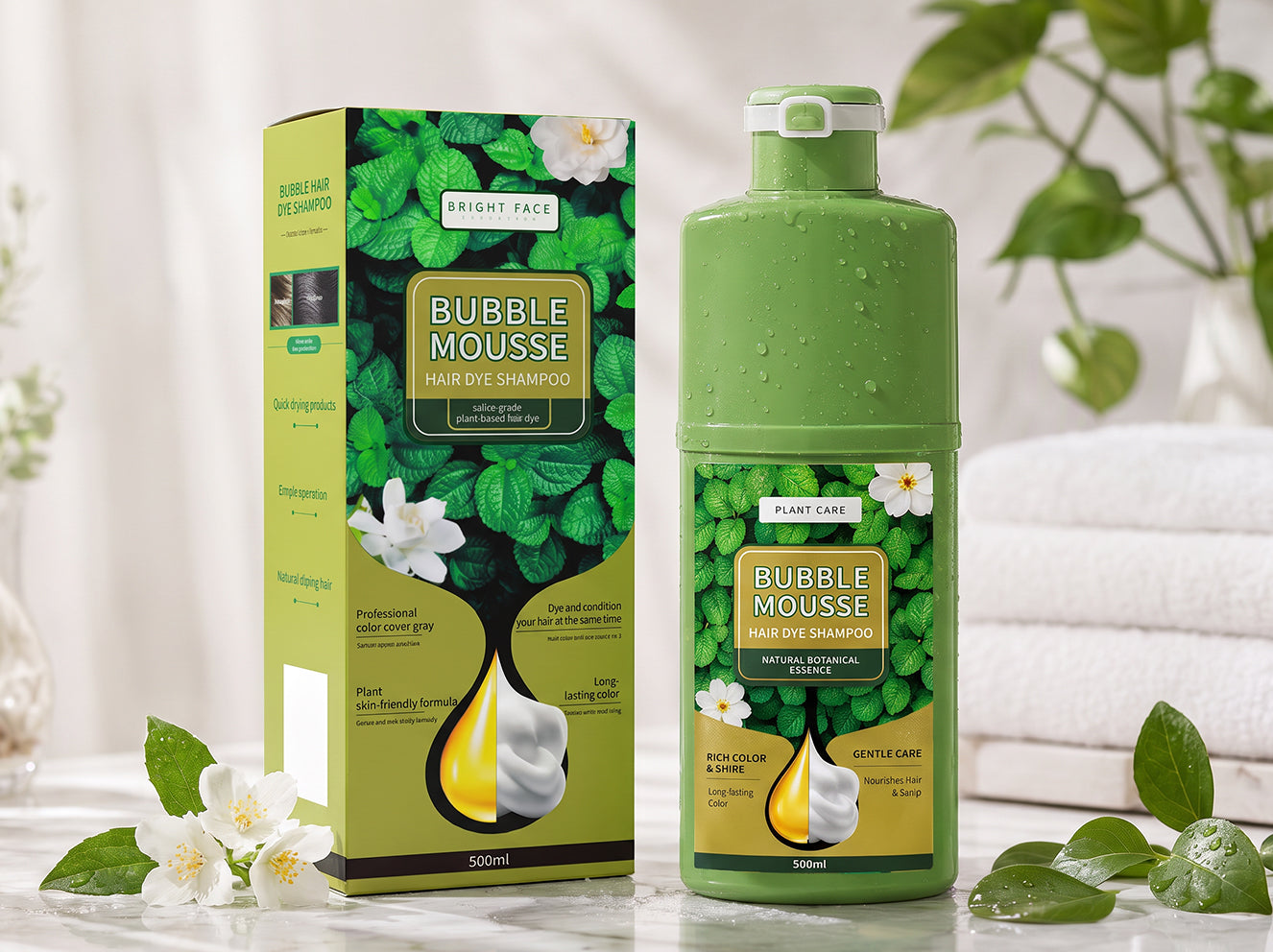 Plant-Based Foam Hair Dye Product Specifications