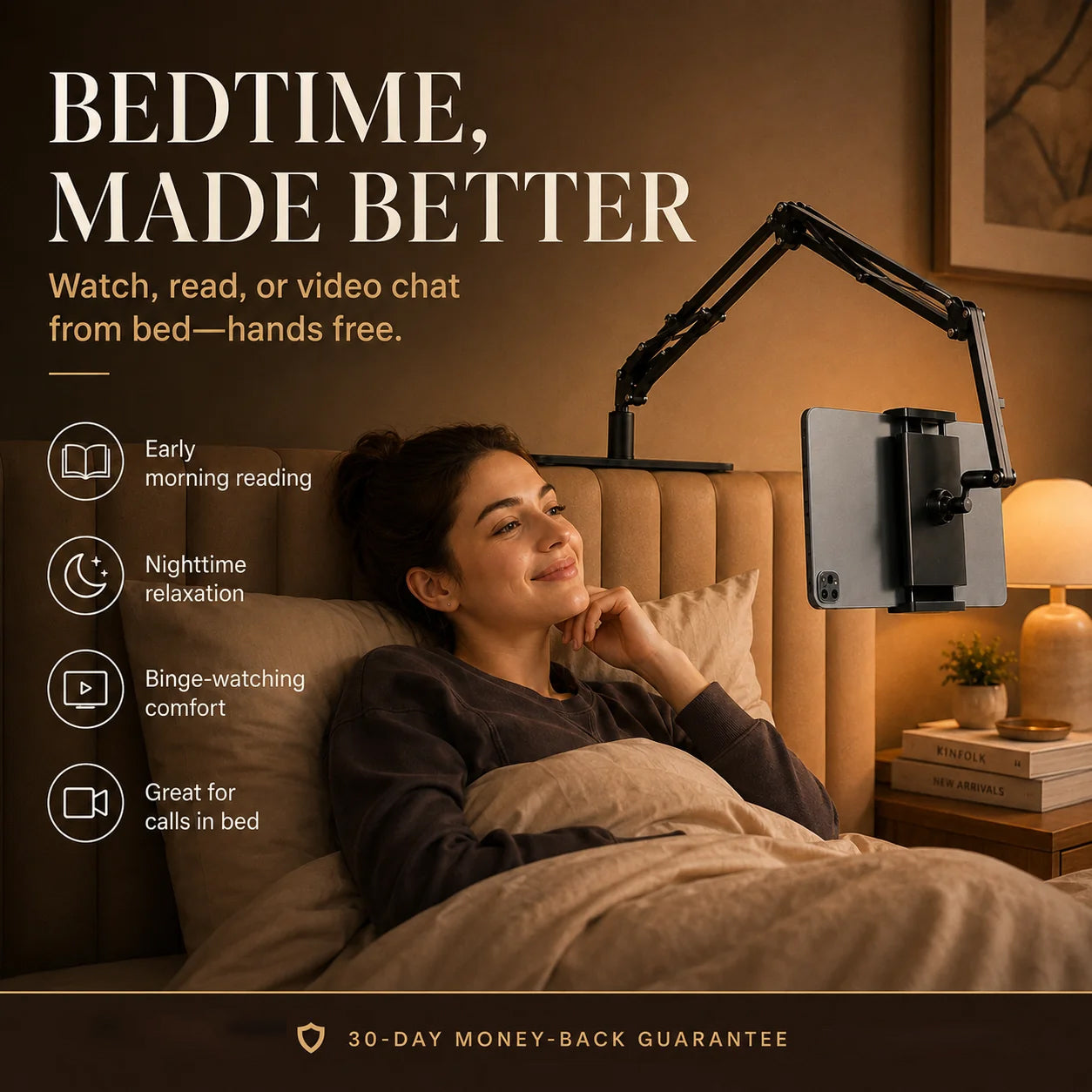 🔖 LIMITED-TIME 50% OFF! ⚡Hidden Bedside Retractable Phone & Tablet Holder