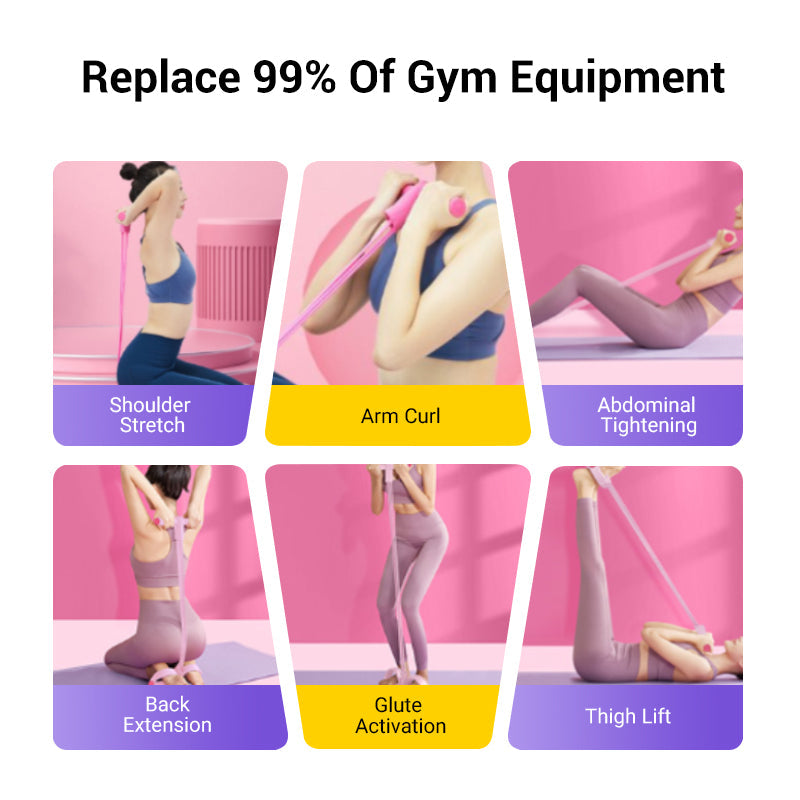 💎💪Multifunction Pedal Resistance Band, Elastic Pull Rope Fitness, Full-Body Workout at Home Gym, Exercise Sit-up, Yoga, Abdominal Training Summervibes