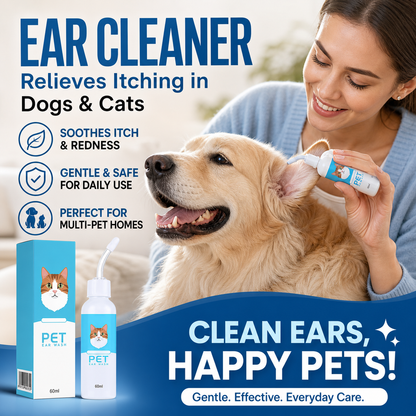 🐾Pet Ear Cleaner, Soothes Itching & Redness
