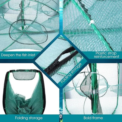 🚨 50% OFF! 🚨 Automatic folding net for anglers – reinforced nylon fishing net, landing net with telescopic handle 🎣✨
