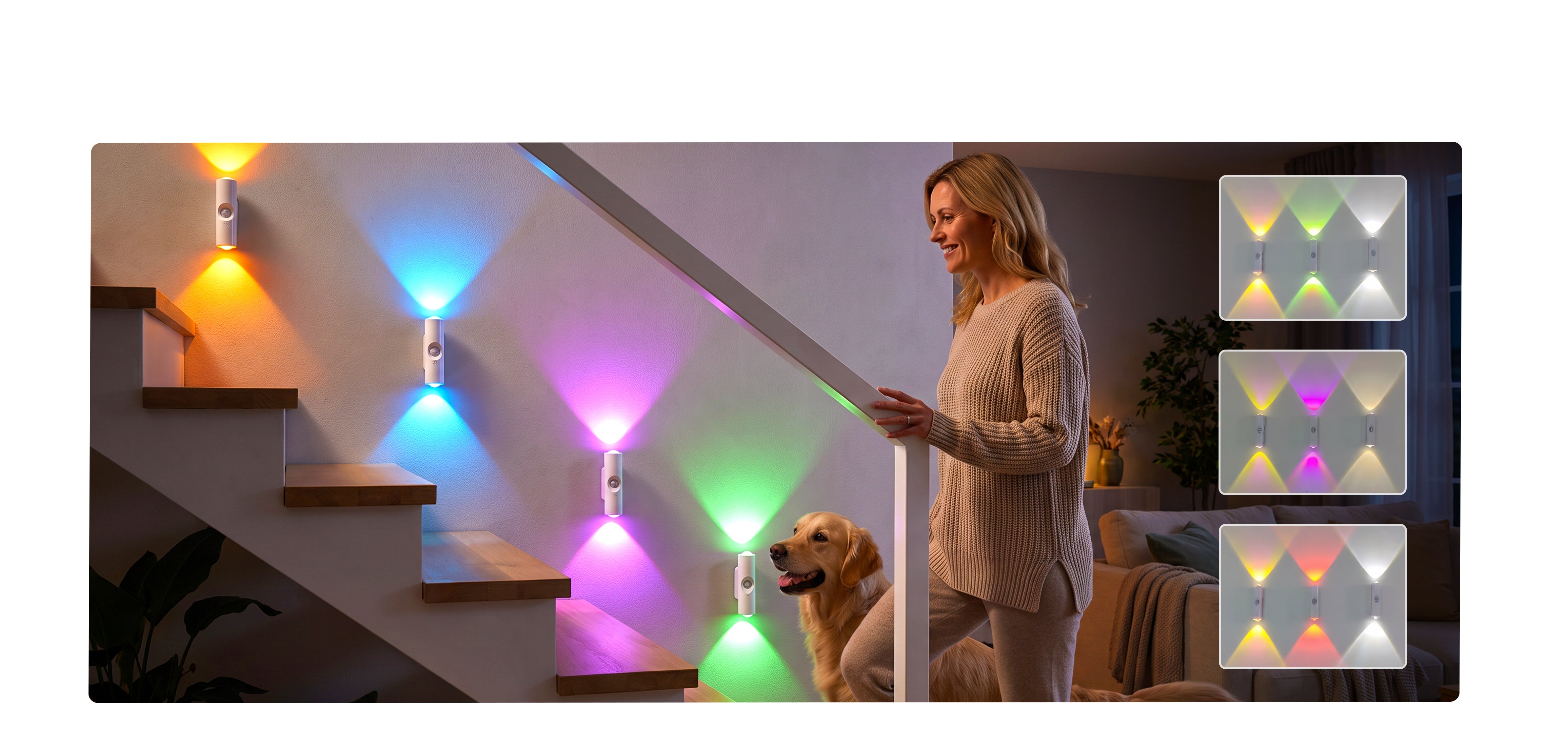 RGB motion sensor mood light colors