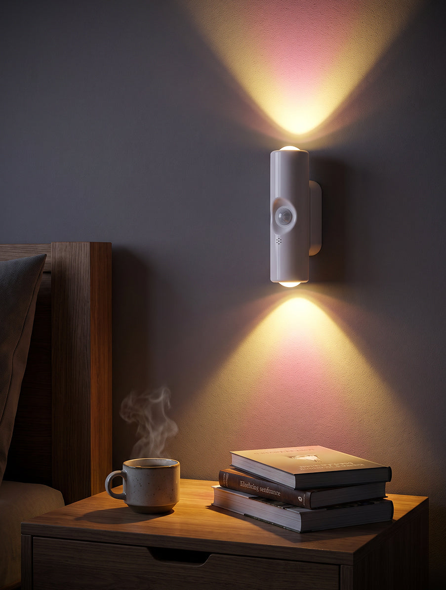 Rechargeable motion sensor wall light