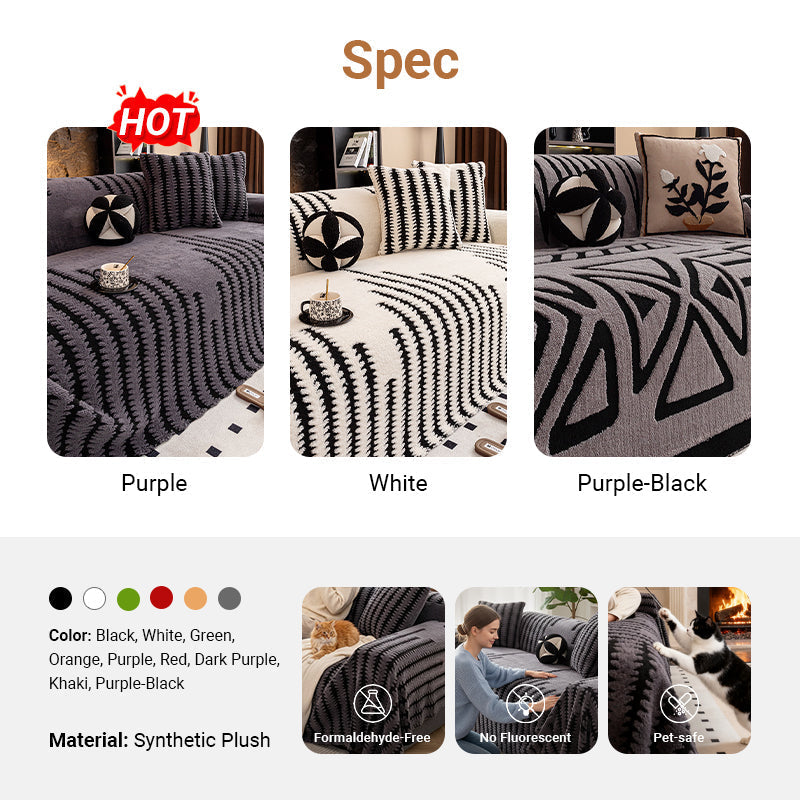 💥Soft Plush Non-Slip Couch Cover