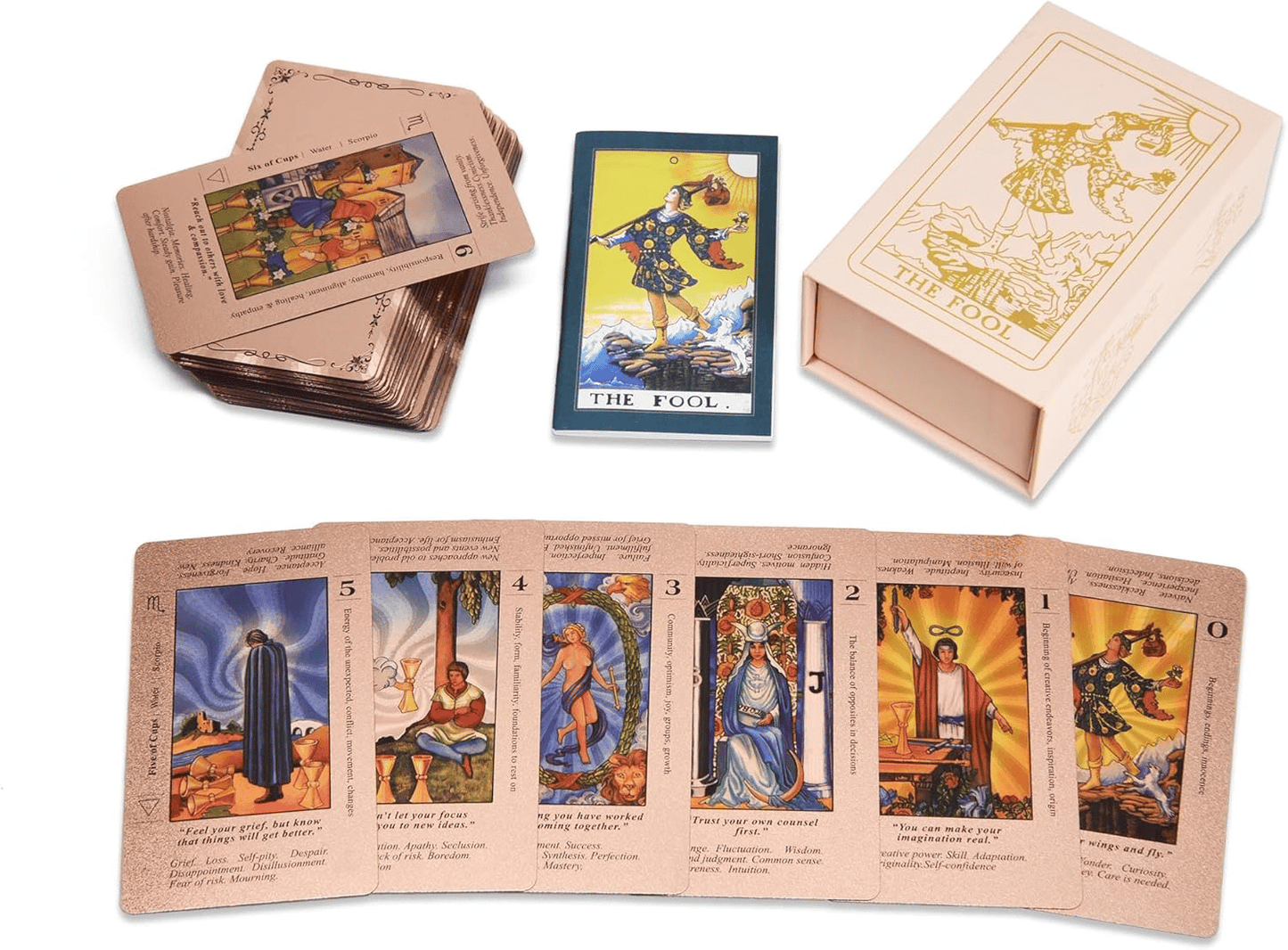 🔮 60% OFF NOW! ✨ Witchy Cauldron Tarot Card Set – Rose Gold Accents, Complete Guide Book & Velvet Pouch 🎴📖