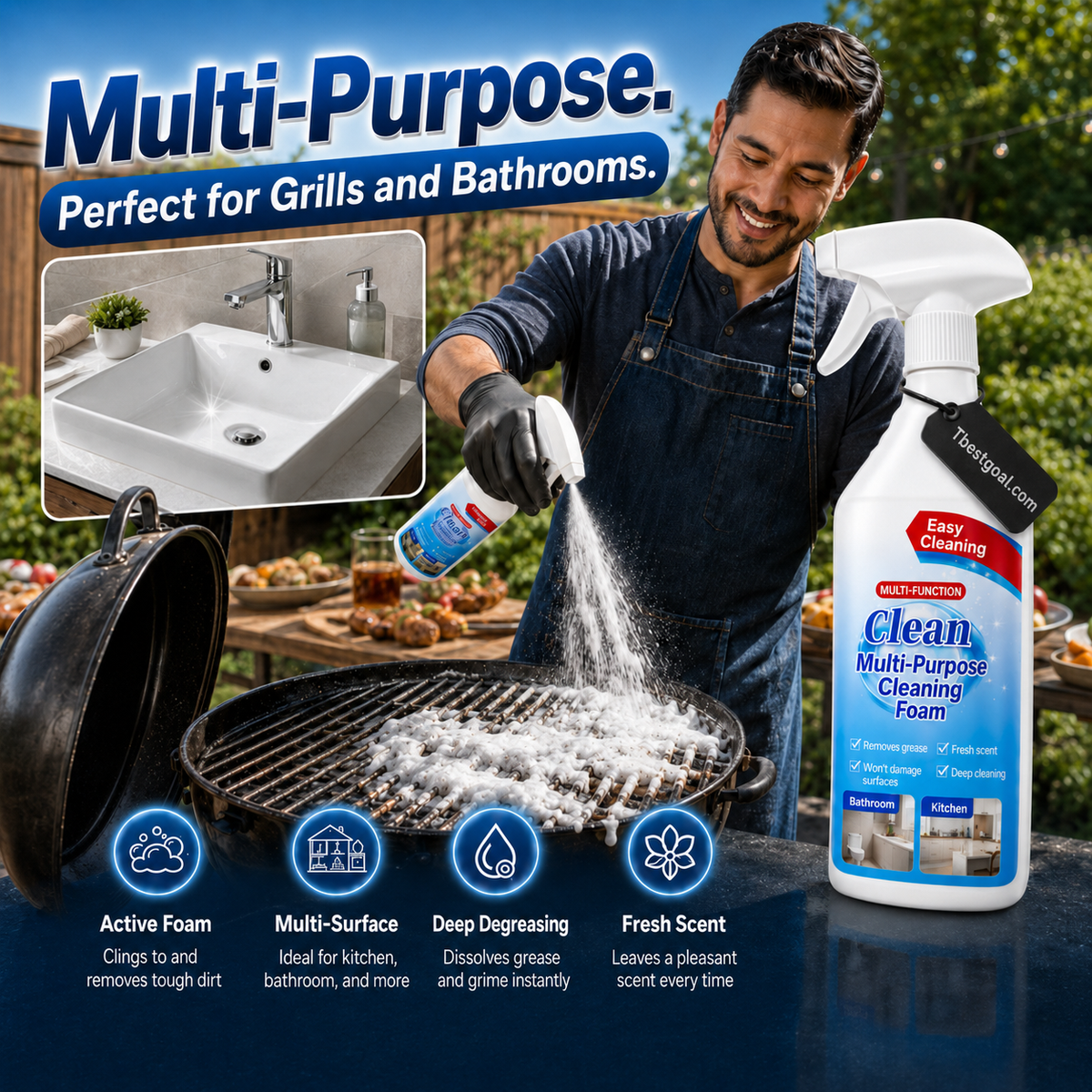 Multipurpose Cleaning Spray for Bathroom and Kitchen
