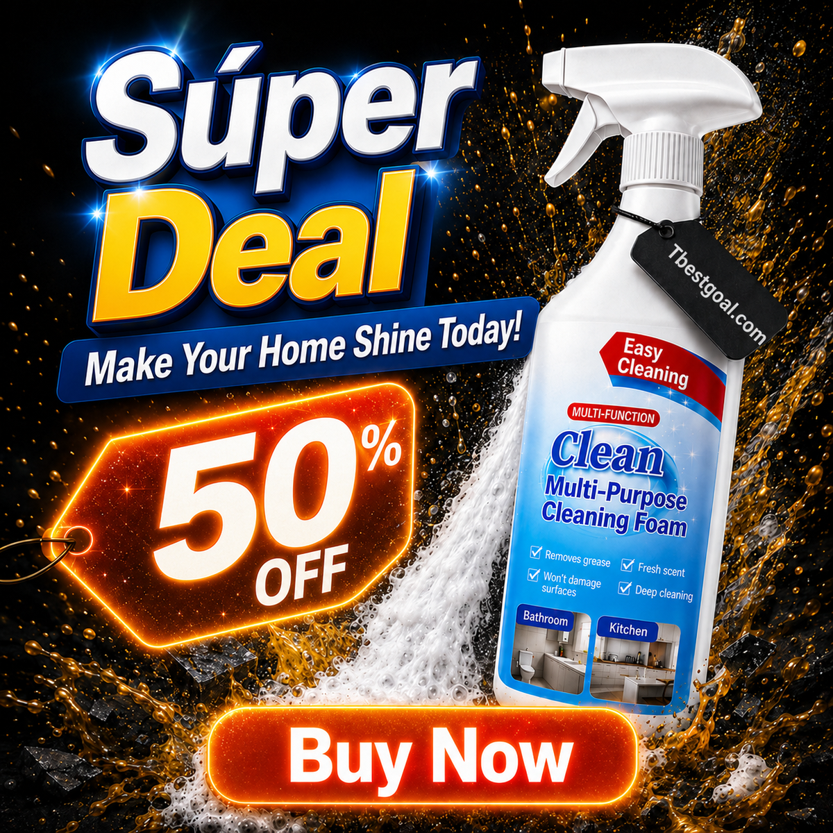 Multipurpose Cleaning Spray for Bathroom and Kitchen