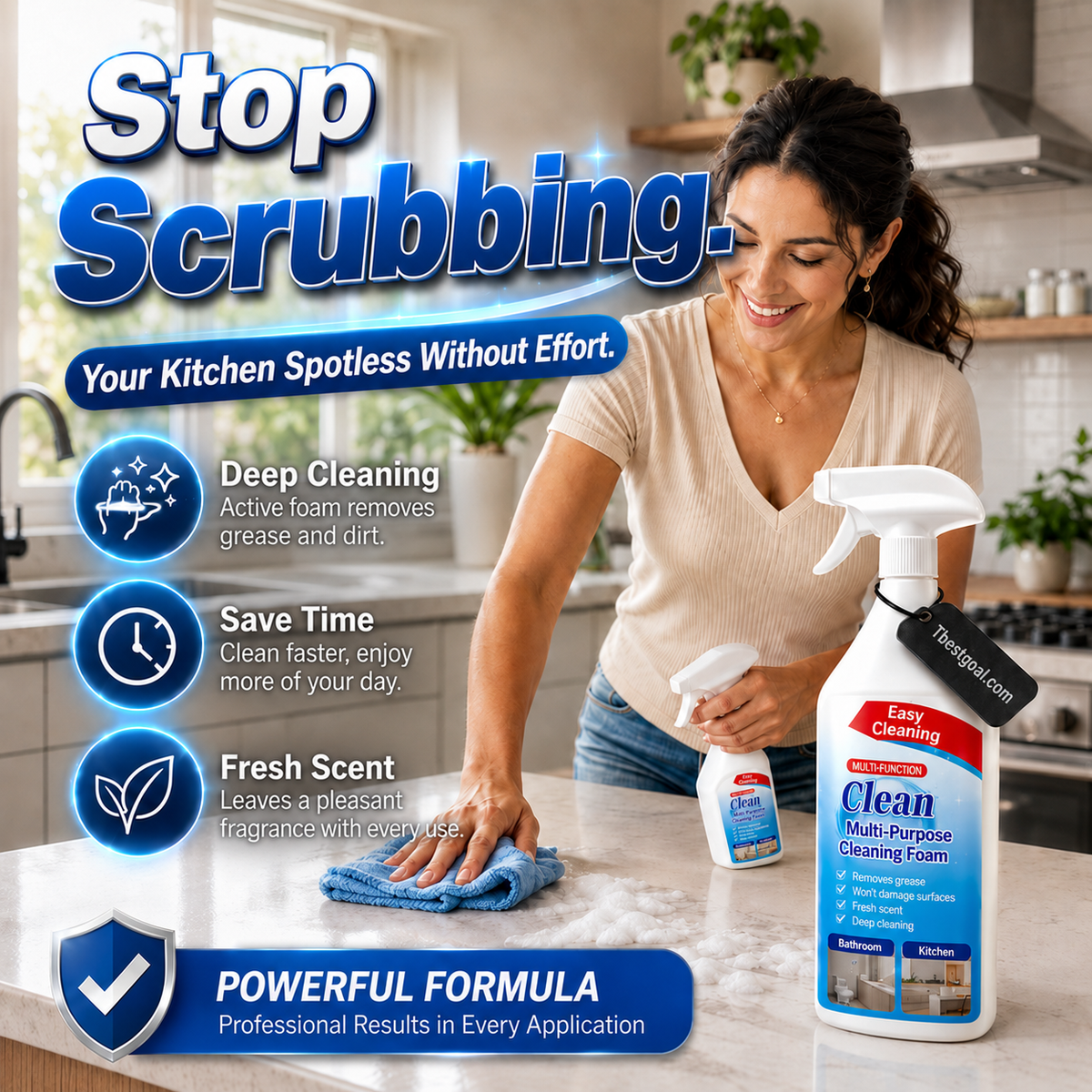 Multipurpose Cleaning Spray for Bathroom and Kitchen