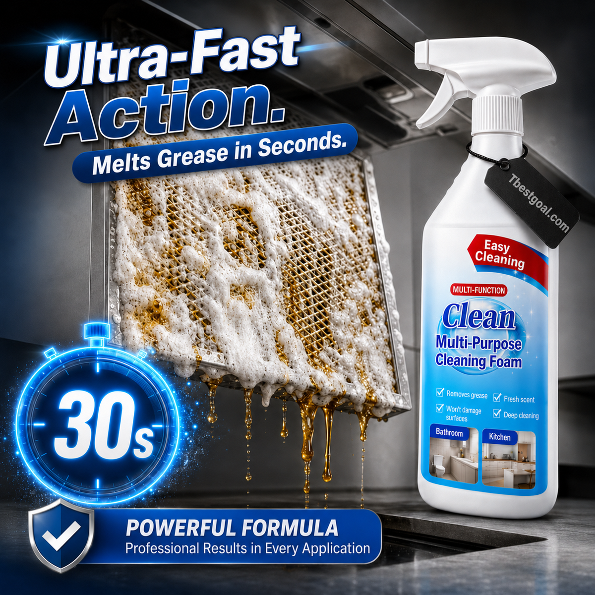 Multipurpose Cleaning Spray for Bathroom and Kitchen